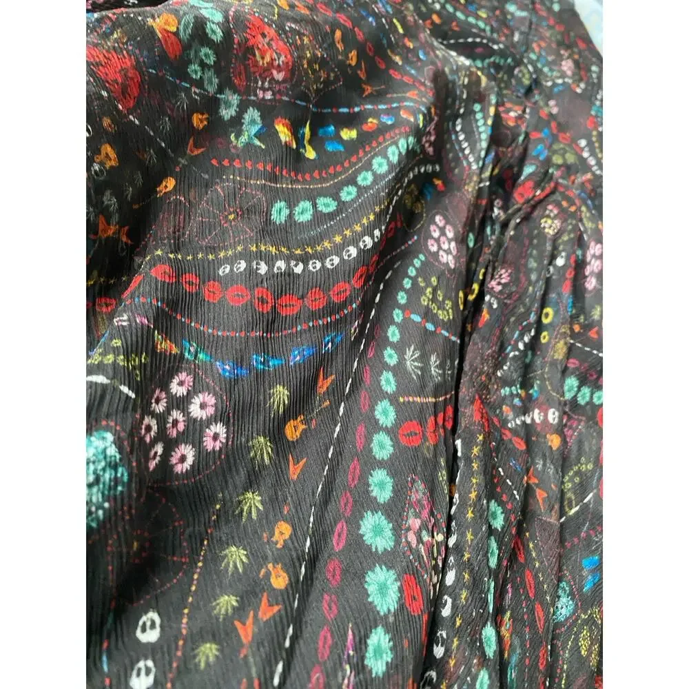 Zadig and Voltaire Deluxe Mid Length Silk Ranil Psyche Dress Size S - Picture 3 of 10